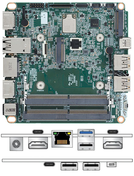 ASUS NUC14RVBi3 Board (Intel Core 3 100U, 2C+4c/8T, up to 4,7GHz, 2x HDMI, 2x Thunderbolt 4