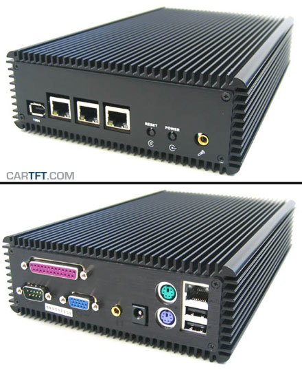 CALU-M-4LAN - P4-M Car-PC Barebone -- 4x LAN *FANLESS*