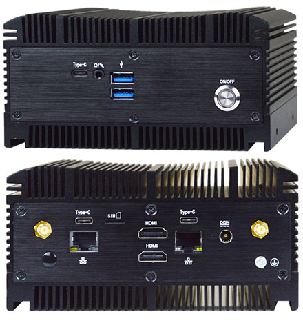 Jetway HBJC330U10<b>I</b>-1145G7 (Tiger Lake-UP3 SoC, 2x HDMI, 2x LAN, 3x USB-C) <b>[FANLESS, WLAN]</b>